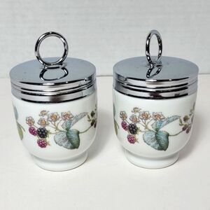 Lavinia Blackberry Royal Worcester Vintage Egg Coddlers Set of Two